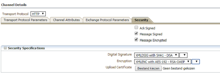 Figure: 5.5 Configure the required encryption